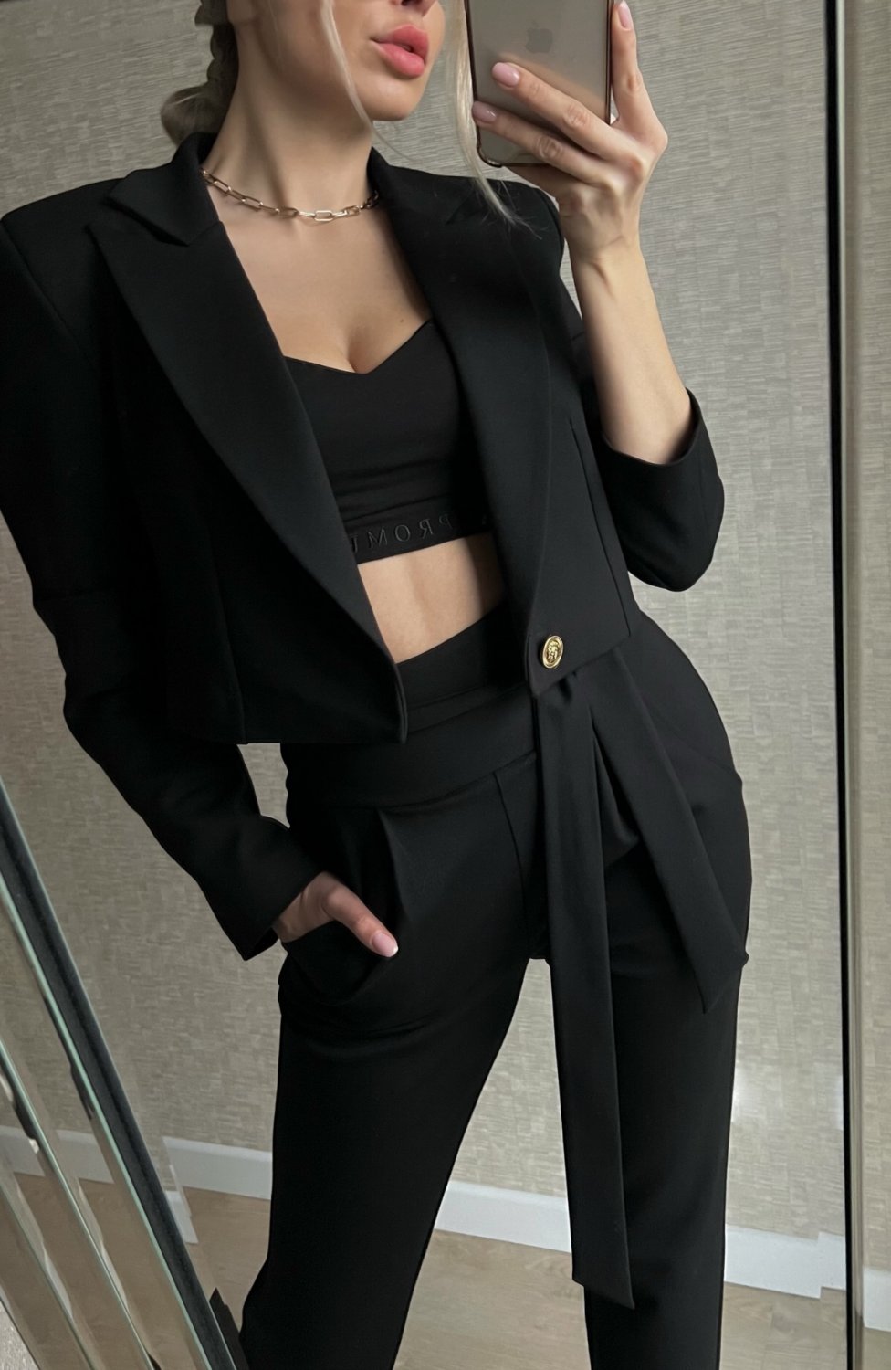 cropped blazer